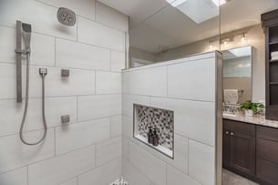 modern shower tile bathroom remodel zenith