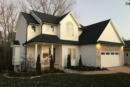 Replaced roof and gutters in Ankeny, Iowa. Review.
